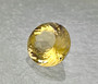 kulta berylli, Heliodor 10 mm / 3,3 ct pyöreä kuvallisella aitoustodistuksella