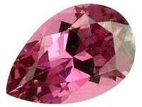 Rhodoliitti granaatti 6mm 0,5 ct VVS pisara