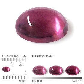 Garnet rhodolite 8,5 mm / 1,5 ct oval