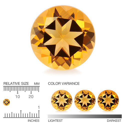 Brasilialainen citriini 5mm