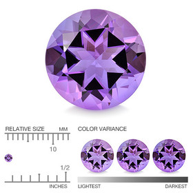 Zambian amethyst 0,03 ct round