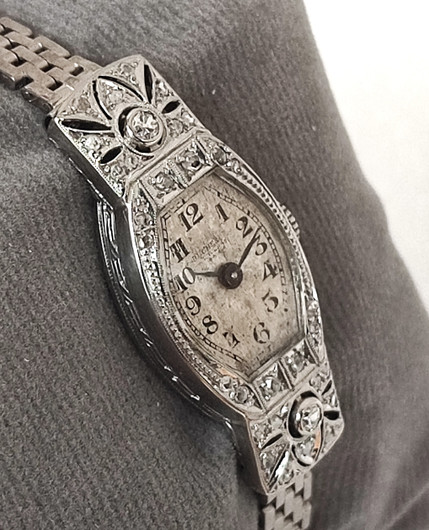 BUCHERER unique diamond / 14c / 18c white golden coctail watch