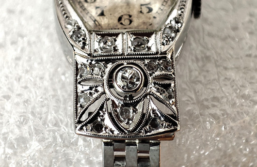 BUCHERER unique diamond / 14c / 18c white golden coctail watch