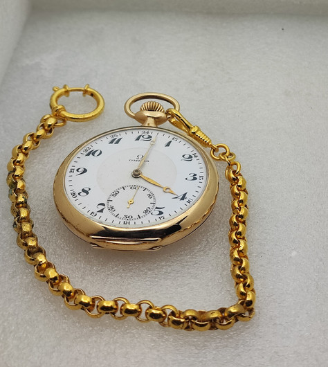 Omega Classic golden pocket watch