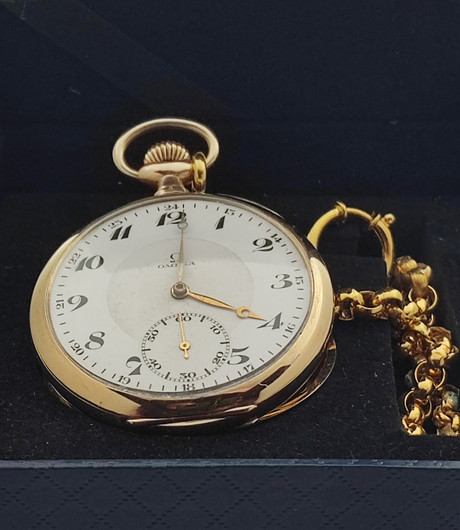 Omega Classic golden pocket watch
