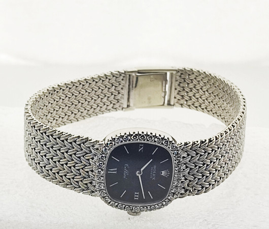 Rolex Cellini vintage 18ct golden Diamond bracelet watch