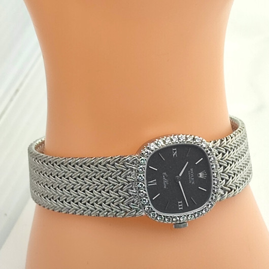 Rolex Cellini vintage 18ct golden Diamond bracelet watch