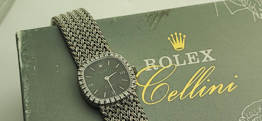 Rolex Cellini vintage 18ct golden Diamond bracelet watch