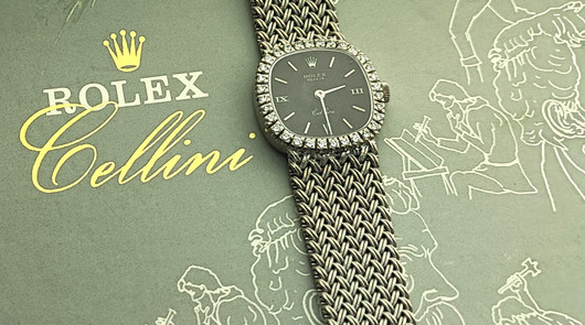 Rolex Cellini vintage 18ct golden Diamond bracelet watch