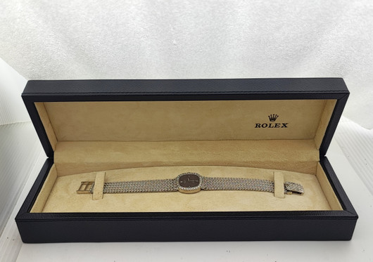 Rolex Cellini vintage 18ct golden Diamond bracelet watch