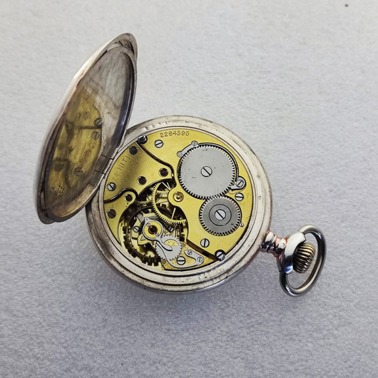  Zenith hopeinen vintage taskukello