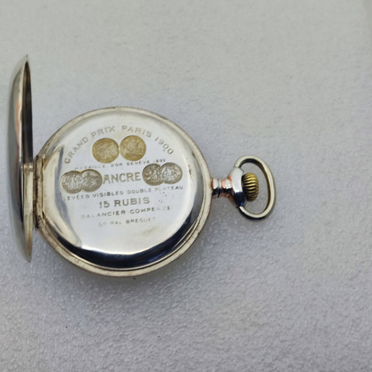  Zenith hopeinen vintage taskukello