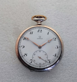  Omega silver vintage pocket watch