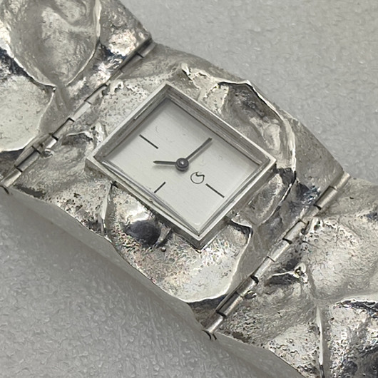 Vintage Finland design silver bracelet watch by Matti Hyvärinen