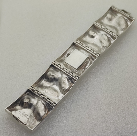 Vintage Finland design silver bracelet watch by Matti Hyvärinen