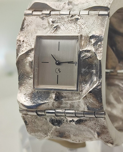 Vintage Finland design silver bracelet watch by Matti Hyvärinen
