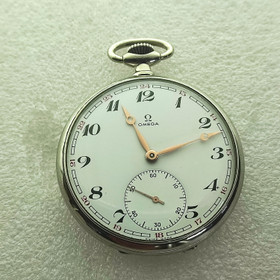 Omega steel pocket watch from WW2 era