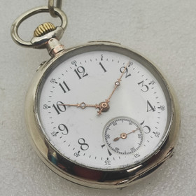 Chopard L.U.C Louis Ulysse Chopard vintage silver model in a giftbox with vintage watch chain