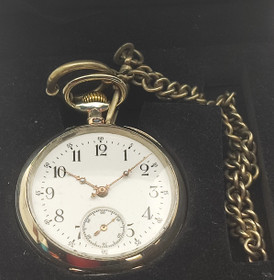 Chopard L.U.C Louis Ulysse Chopard vintage silver model in a giftbox with vintage watch chain