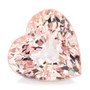 Morganite 8,3 mm / 2 ct heart with certificate