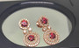 Vintage golden diamond  / gemstone  earrings