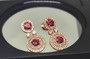 Vintage golden diamond  / gemstone  earrings