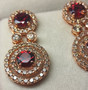 Vintage golden diamond  / gemstone  earrings