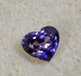 Sapphire 1,3 ct heart , multicolor