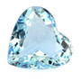Akvamariini 7,7 mm / 1,1 ct sydän mukana kuvallinen aitoustodistus
