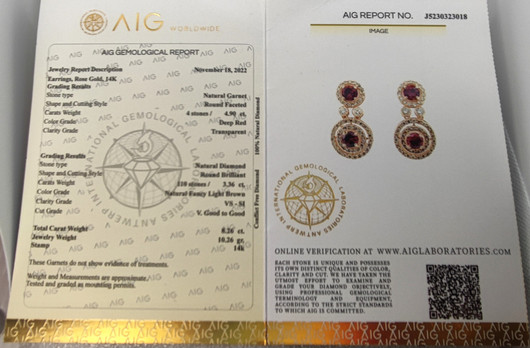 Vintage golden diamond  / gemstone  earrings