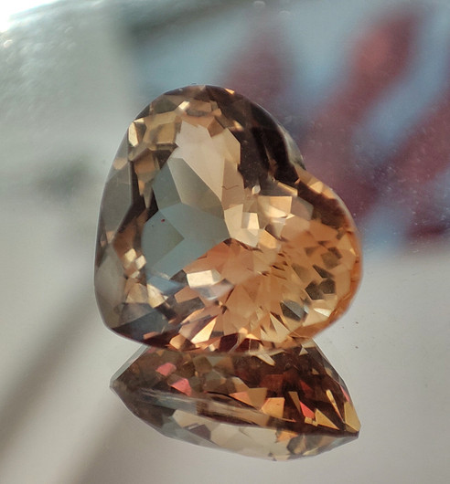 Imperial Topaz heart 8,5ct