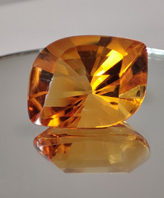 Citrine 10ct  fancy,  with certificate