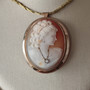 camée brooch / pendant  , handcarved by Master carver