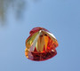 Moissanite 8mm heart orange-red