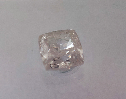 Natural Diamond , champagne tone, cushion modified brilliant 