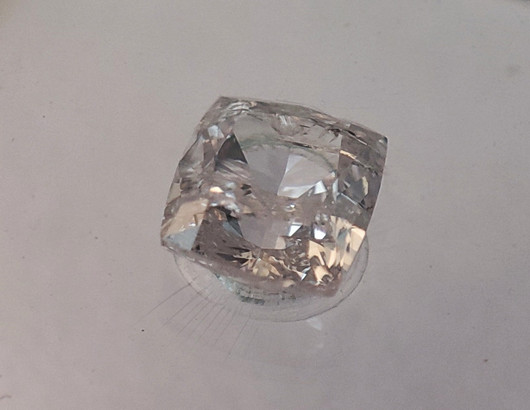 Natural Diamond , champagne tone, cushion modified brilliant 