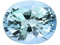 Akvamariini 0,3 ct ovaali