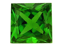 chrome tourmaline neliö, 2,6mm