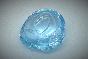 Käsin hiottu fancy hiontainen topaasi, sky blue 11,4 ct