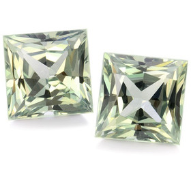 Saphire pair 2 x 0,2 ct princess cut