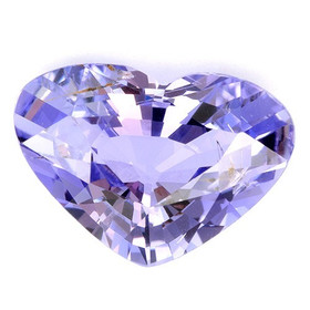 safiiri sydän 1,2 ct vaalea violetti  kuvallisella aitoustodistuksella