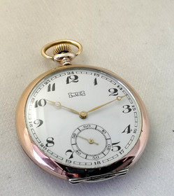 Louis Ulysse Chopard - L.U.C.   hopeinen taskukello huollettu ja hyvä