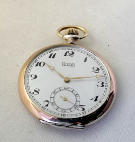 Louis Ulysse Chopard - L.U.C.   hopeinen taskukello huollettu ja hyvä