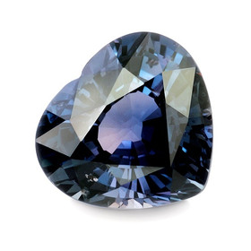 safiiri sydän 1,2 ct , väriä vaihtava erikoisuus kuvallisella aitoustodistuksella