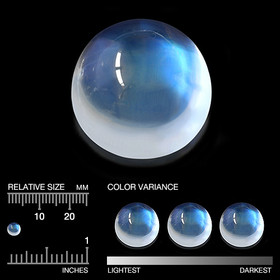 Kuukivi 4,5 mm / 0,4 ct pyöreä