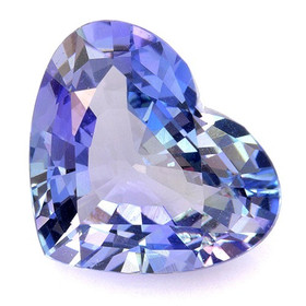 Tansaniitti sydän  7,8 mm / 1,6 ct kuvallisella aitoustodistuksella