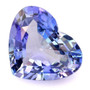 Tansaniitti sydän  7,8 mm / 1,6 ct kuvallisella aitoustodistuksella