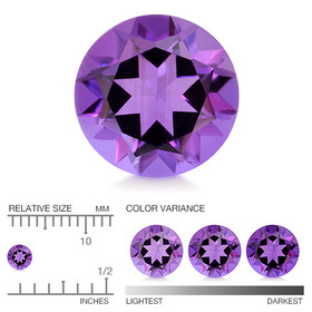 Amethyst 3,5 mm / 0,1 ct round