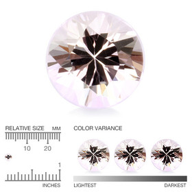 Morganite 3,3 mm / 0,12 ct round