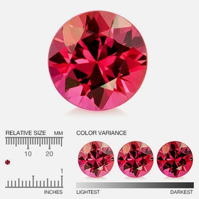 Tansanian rubiini 2,8 mm / 0,1 ct pyöreä